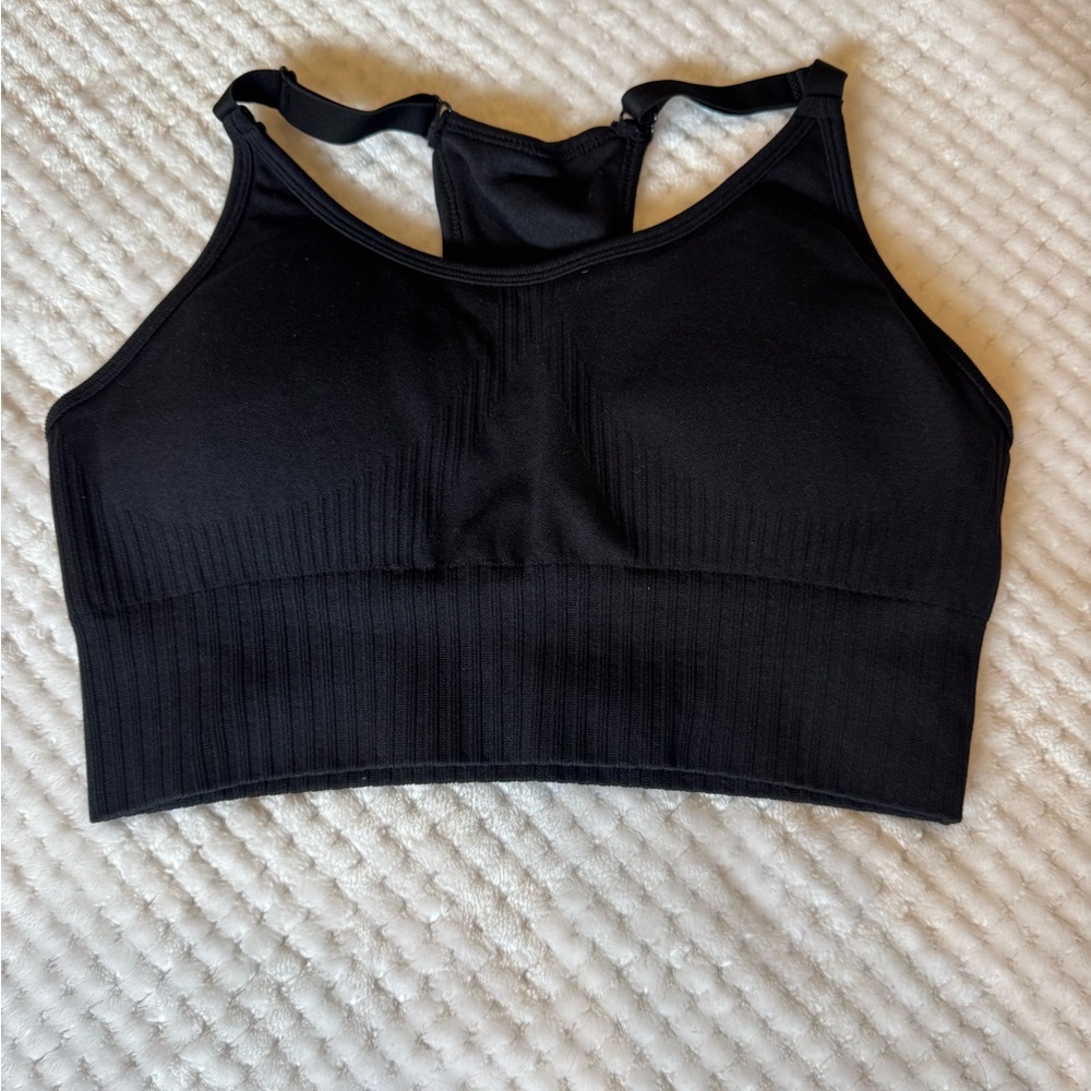90 Degree By Reflex Black Sports Bra